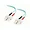 11015 | C2g 1m OM3 Duplex Multimode Fiber Optic Cable - Aqua