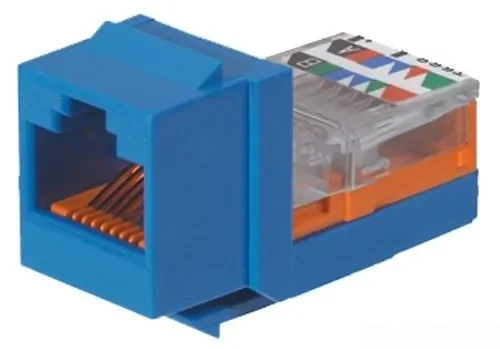 NK5E88MBUY | Panduit NetKey Modular Insert - 1 Port - Blue