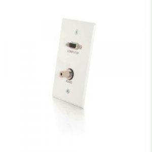 C2g 41024 Vga And 3.5mm Audio Pass Through Single Gang Wall Plate