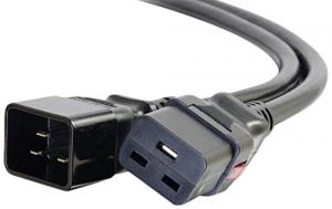 C2g 10364 2ft Locking C19 To C20 15a 250v Power Cord Black