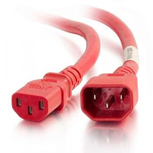 C2g 17487 3ft 18awg Power Cord (iec320c14 To Iec320c13) -red