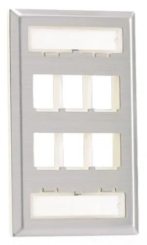 NKF2S | Panduit NetKey Stainless Steel Faceplate - 1-Gang,