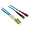 37526 | C2g Plenum-Rated LC to ST Multimode Fiber Cable - 2m