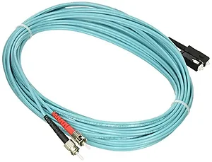 21651 | C2g 7m SC to ST OM3 Duplex Fiber Optic Cable - Aqua