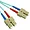 36222 | C2g 2m OM3 Duplex Multimode Fiber Optic Cable - Aqua