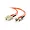 13562 | C2g OM1 Duplex Multimode Fiber Optic Cable SC to ST