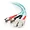 11021 | C2g 2m OM3 Duplex Multimode Fiber Optic Cable - Aqua