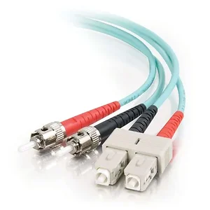 11021 | C2g 2m OM3 Duplex Multimode Fiber Optic Cable - Aqua