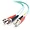 21687 | C2g 30m LC-ST OM3 Duplex Multimode Fiber Optic Cable
