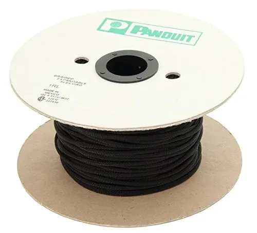 SE125P-LR8 | Panduit Expandable Braided Sleeving - 50ft Gray