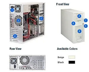 CSE-733I-300 | Supermicro SC733I Mini Tower System Cabinet