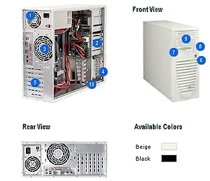 CSE-733I-645 | Supermicro SC733I-645 Mid Tower Extended ATX