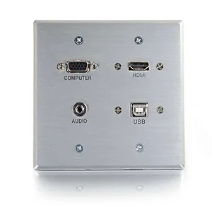 60136 | C2g RAPIDRUN HDMI Wall Plate with VGA, Audio & USB