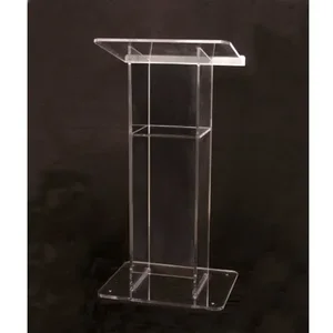 SN354000 | Amplivox Clear Acrylic Lectern - Elegant &
