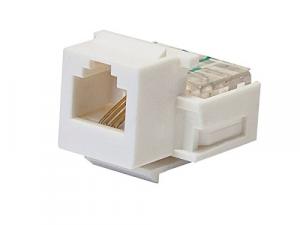 Monoprice 7288 Rj-11 Toolless Keystone Jack - White