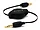 6753 | Monoprice 2.5FT Retractable Audio Cable - Black with