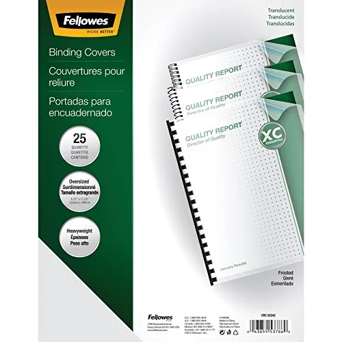 Fellowes 5224201 Binding Covers Futura Frost Oversize 25p