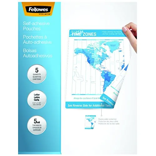 Fellowes 52205 Laminating Pouches-self Adhesive Letter