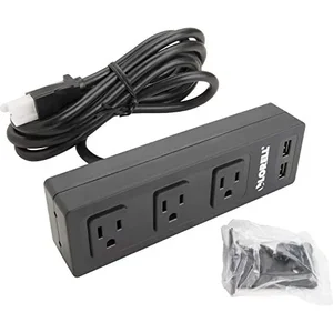 LLR33993 | Lorell Durable Power Strip with 3 AC & 2 USB