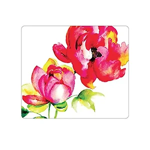 OP-MPV1WM-FLR-04 | Centon OTM Floral White Mouse Pad