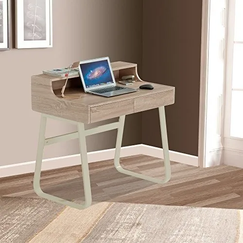 Inland 5006 Proht L-shape Glass Computer Desk With D