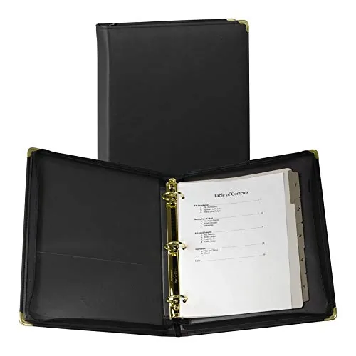 Samsill 15250 Classic Zip Binder 1.5 Black