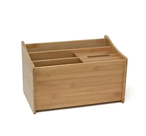 1826 | Lipper Bamboo Desk Org w Tissue Box