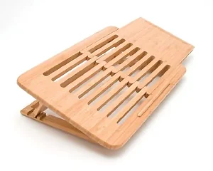Lipper Ergonomic Expandable Bamboo Laptop Stand