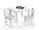 513W | Lipper Child's Table Chair Set White