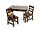 534WN | Lipper Walnut Rectangular Table and Chair Set for