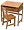 564P | Lipper Kids Slanted Top Desk and Chair Set - Pecan