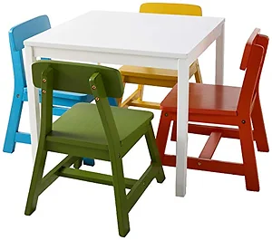 585MC | Lipper Kids 5-Piece Table and Chair Set - Multi