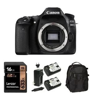 1263C004 | Canon EOS 80D DSLR Camera with Wi-Fi & NFC