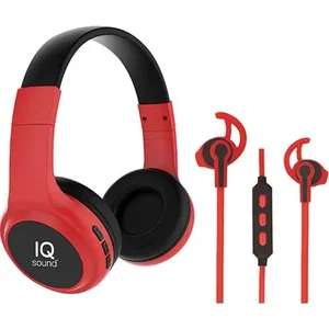 IQ-260BT-RED | Supersonic Wireless Bluetooth Hdphnes Red