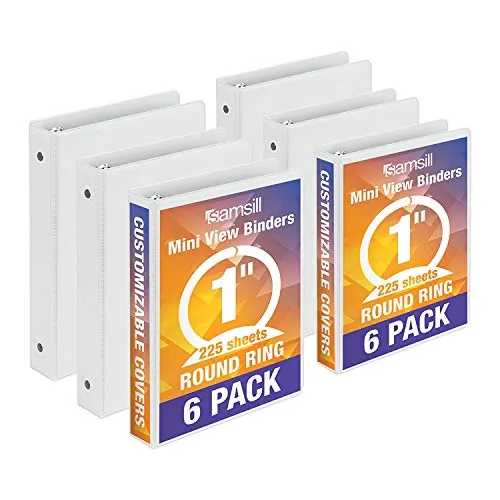 Samsill MP28507 Eco-friendly 1-inch View Binders - 6 Pack