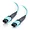 35122 | C2g 30m OM3 Multimode MTP Fiber Optic Cable - Aqua