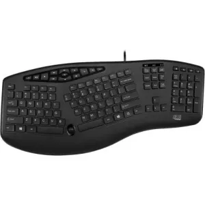 Adesso AKB-160UB Slim Multimedia Usb Ergonomic Desktop Keyboard, With 