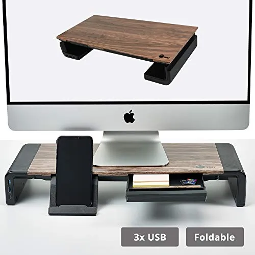 Siig CE-MT2Q12-S1 Ac Ce-mt2q12-s1 Stylish Foldable Monitor Stand With 