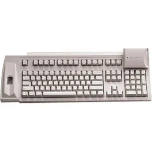 Keytronics F-SCAN-KSC01US 104key Par Keyboard Beige W Fingerprint Scan