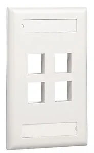 NK4FIWY | Panduit NetKey Flush Mount Faceplates - 4 Ports