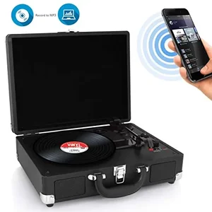 PVTTBT6BK | Pyle Bluetooth Vinyl Record Player with MP3