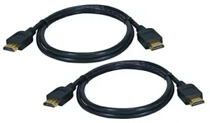 Qvs HDG-K2 2pk 2  3m Hdmi Hi Speed Cable