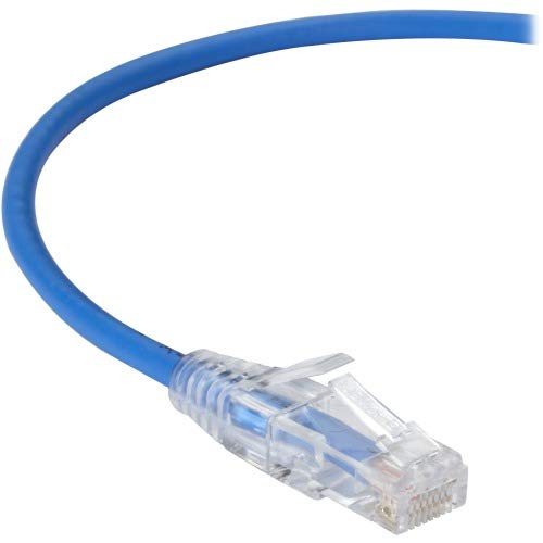 Black C6PC28-BL-01 Slim-net Cat6 Patch Cable Blue 1ft