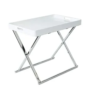 82008008 | Atlantic Elegant White Manhattan Tray Table with