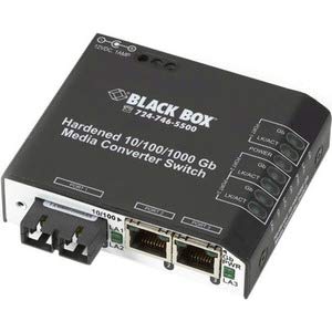 Black LBH2001A-H-SC-12 Hardened Media Converter Switch