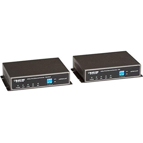 Black LBPS01A-KIT Vdsl Poe Ethernet Extender Kit, Pse