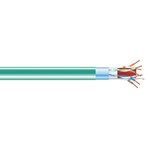 Black C6ABC50S-GN-1000 Cat6a Shld Bulk Cable Futp 1000 Pvc Gr