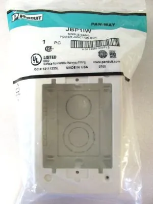 Panduit JBP1IW Pan-way Power Rated Surface Mount Outlet Box