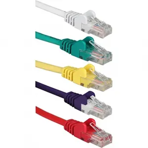 Qvs CC5-0.5RP 5pk 0.5ft Cat5e Multi-clr