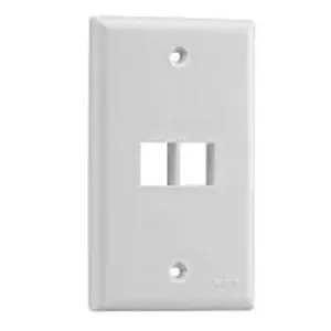 NK2FNBL | Panduit NetKey Black 1-Gang Faceplate with 2 Ports